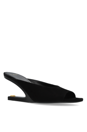 Balmain Suede wedge mules
