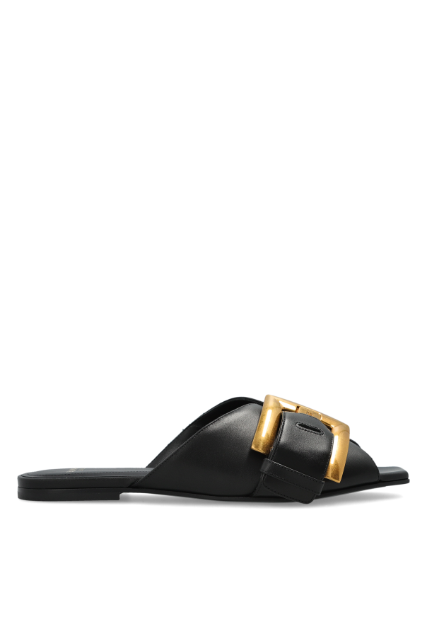 Leather slides 