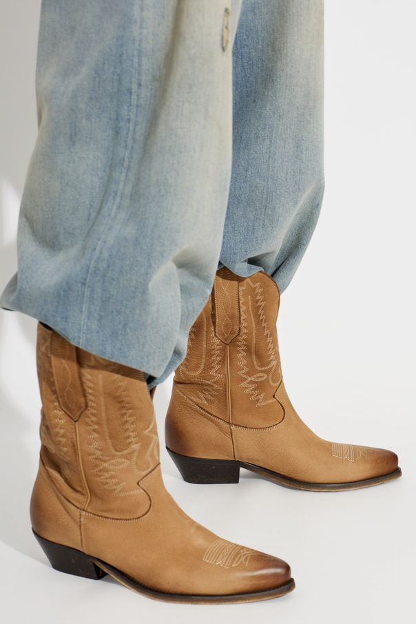 Golden Goose Leather heeled ankle boots ‘Debbie’