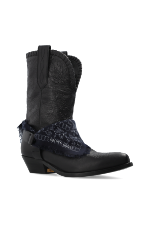 Golden Goose Heeled ankle boots ‘Wish Star Low With Threads And Stra’
