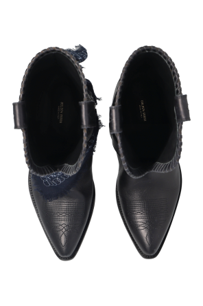 Golden Goose Heeled ankle boots ‘Wish Star Low With Threads And Stra’