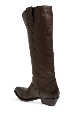Golden Goose Lederstiefel ‘Wish Star With Embossed Flowers’