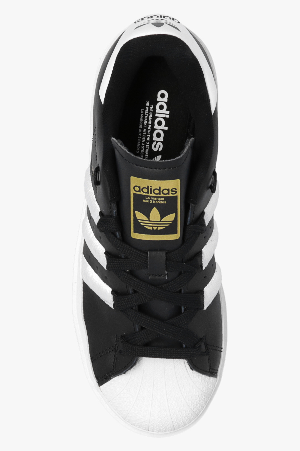 Adidas Originals Superstar Bonega Platform Sneakers in Black and White