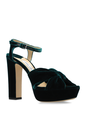 Jimmy Choo ‘Heloise’ platform sandals in velour