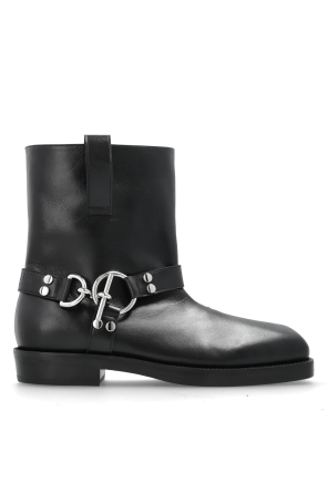Leather ankle boots