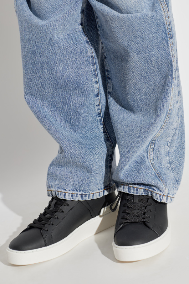 Balmain Leather sports shoes