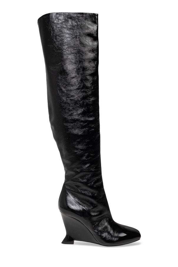 Over-the-knee wedge boots od Balmain