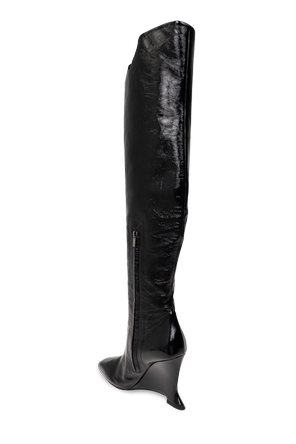 Balmain Over-the-knee wedge boots