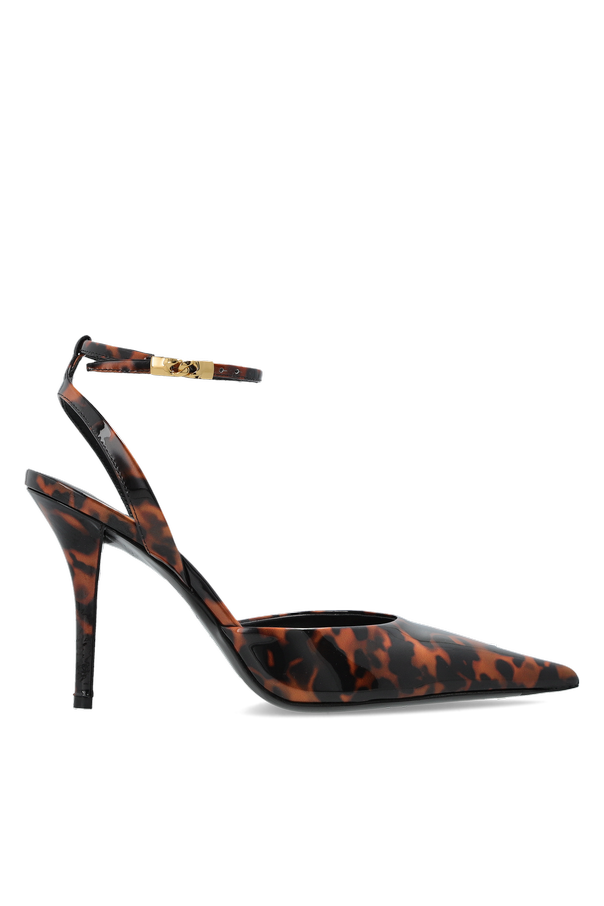 Leather heeled shoes od Balmain