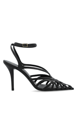 Leather heeled sandals
