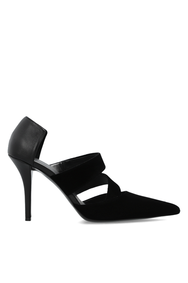Leather heeled shoes od Balmain