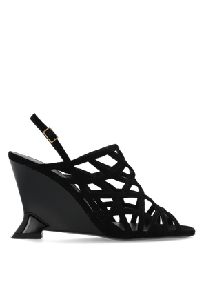 Suede wedge sandals