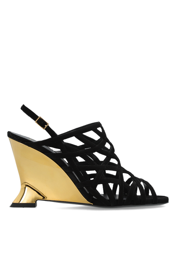 Suede wedge sandals od Balmain