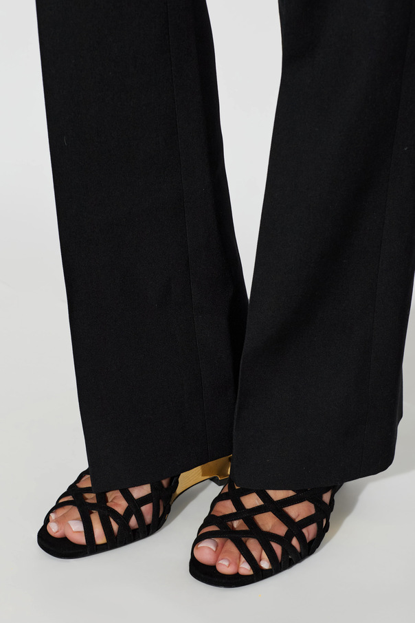 Balmain Suede wedge sandals