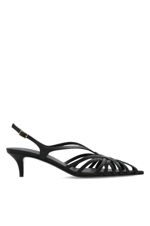 Leather heeled sandals