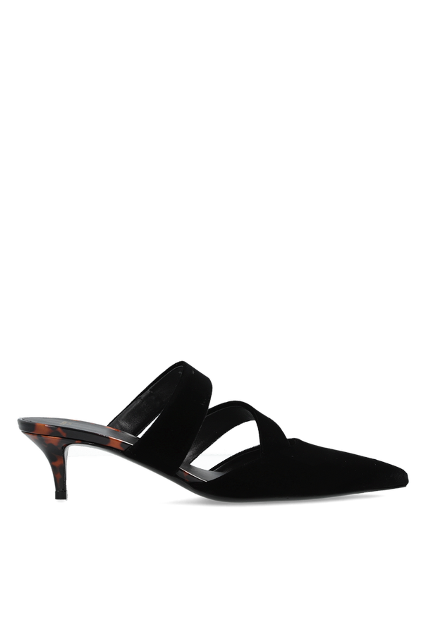 Leather heeled mules od Balmain