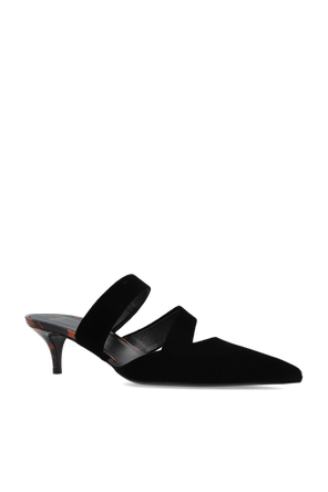Balmain Leather heeled mules