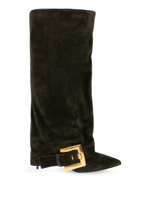 Suede heeled boots