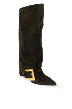 Balmain Suede heeled boots