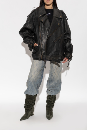 Balmain Wildleder-Stiefeletten mit Keilabsatz