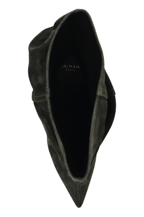 Balmain Wildleder-Stiefeletten mit Keilabsatz