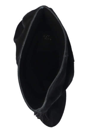 Balmain Zamszowe botki na koturnie
