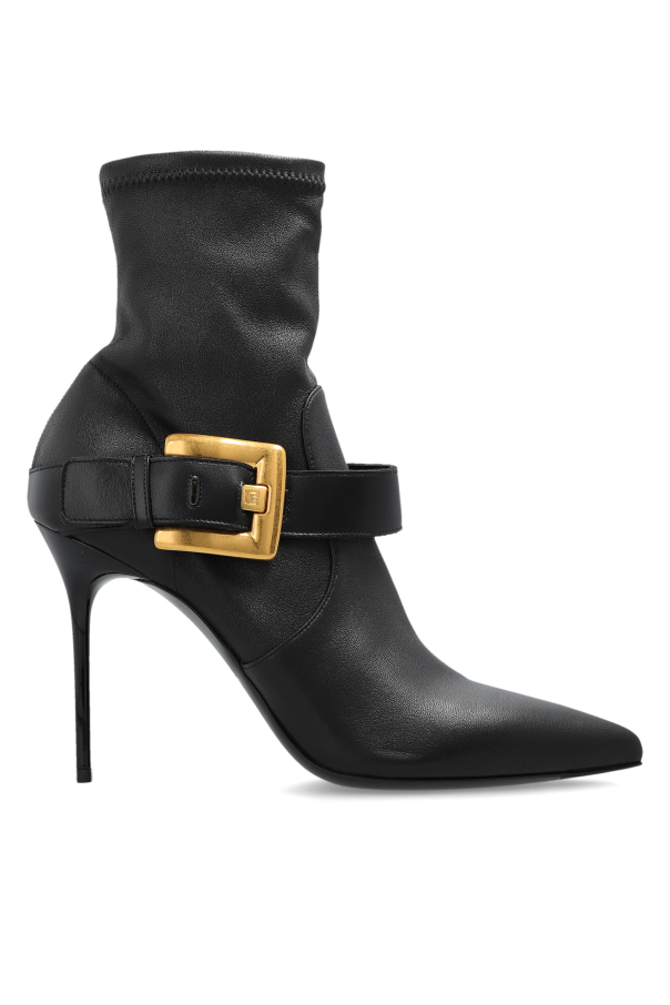 Leather heeled ankle boots 
