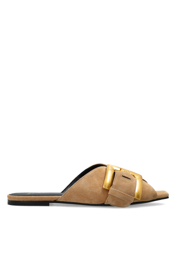 Suede slides 