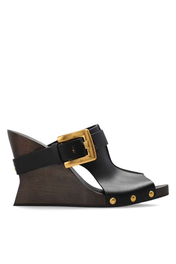 Wedge heeled mules 