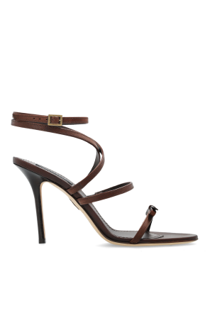Leather heeled sandals