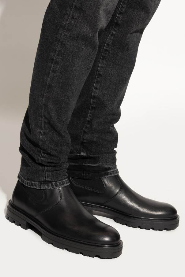 Hogan Leather ankle boots