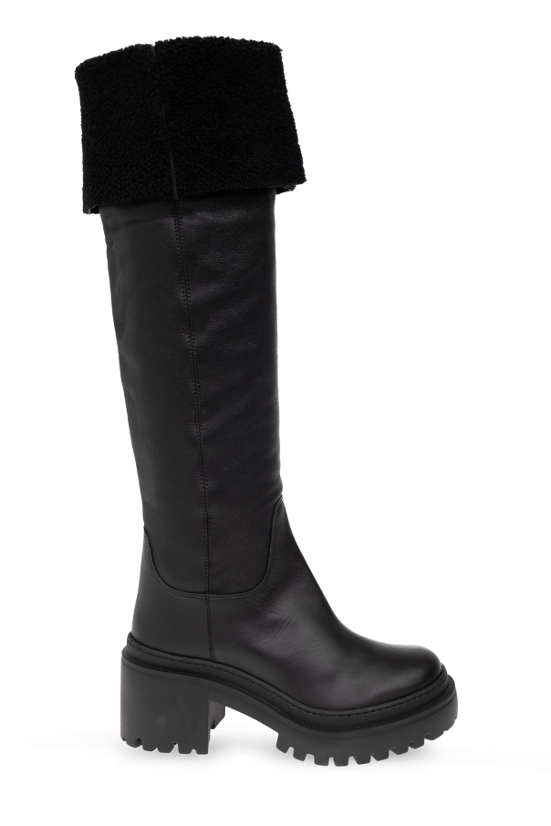 ‘Iwona’ leather heeled boots od Giuseppe Zanotti