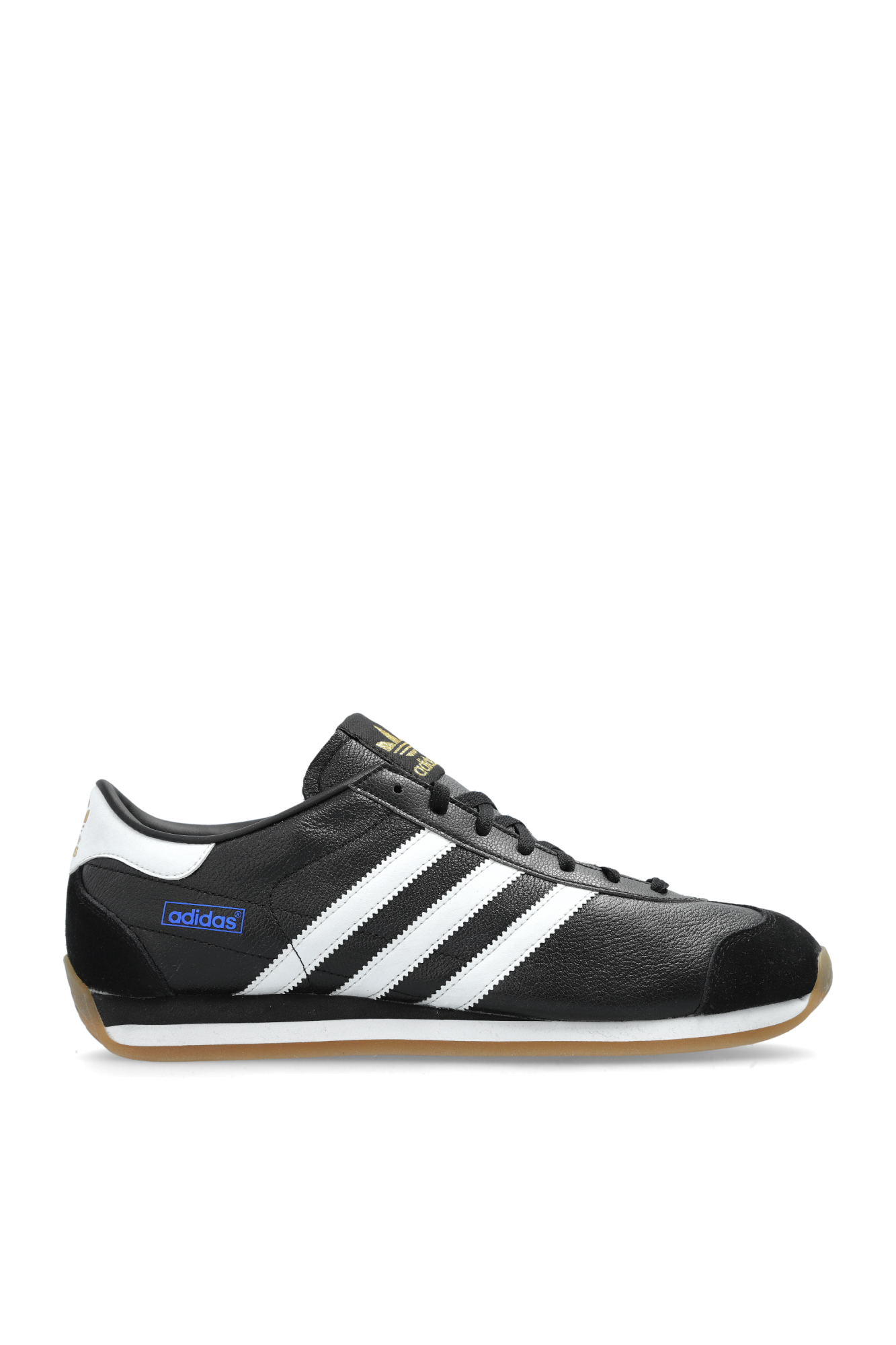 adidas black with blue stripes