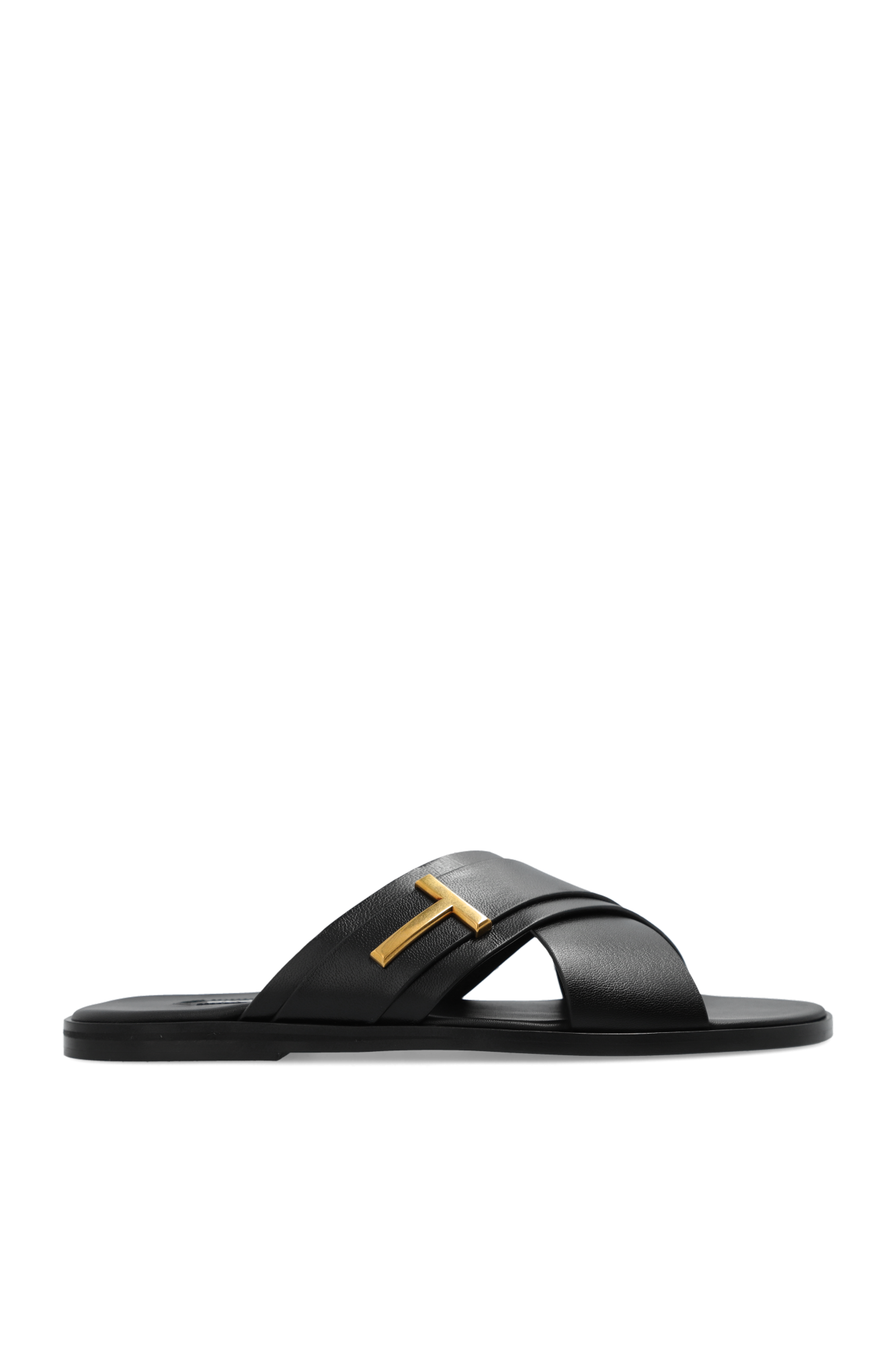 Tom Ford Leather slides with logo