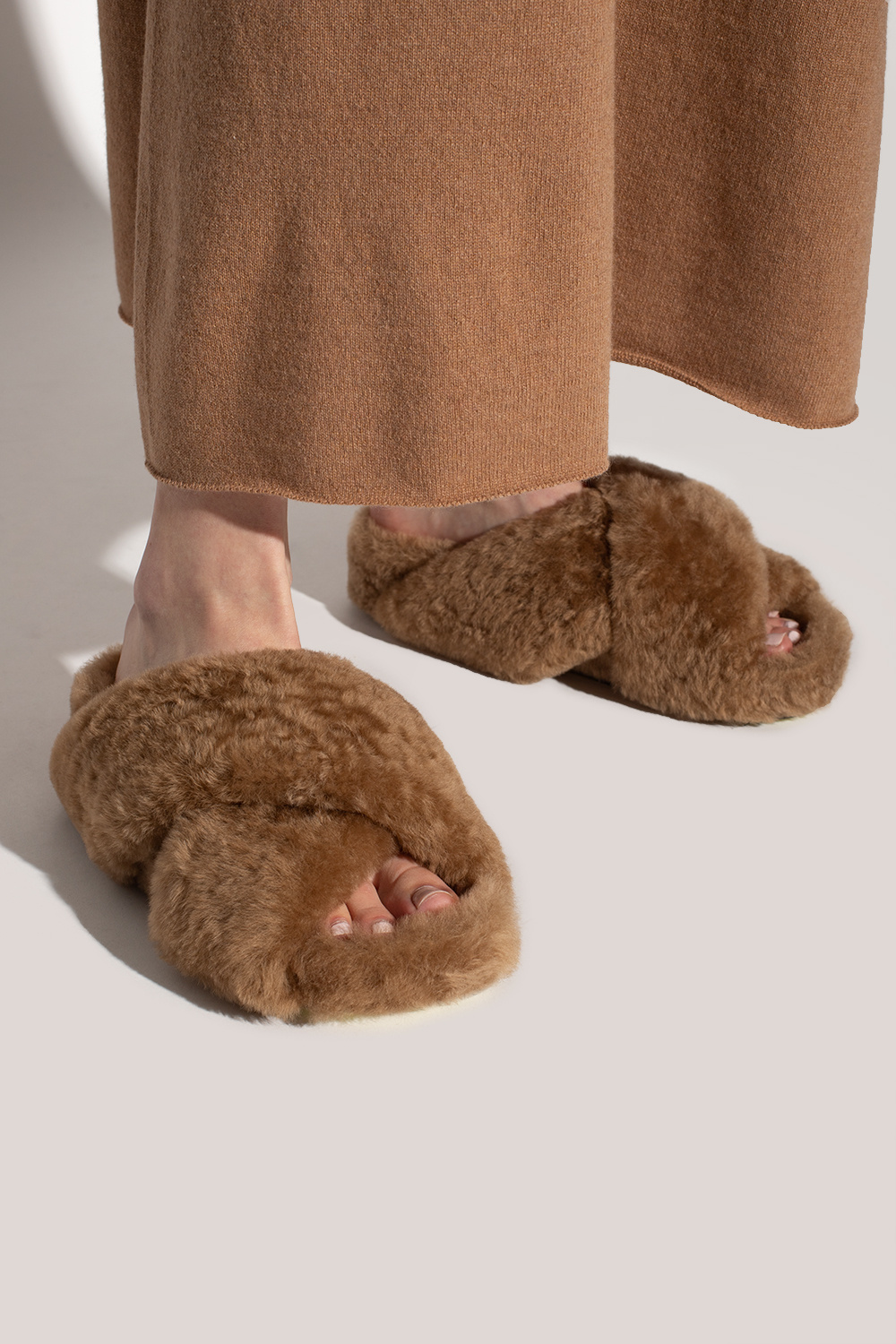 JIL SANDER Furry slides