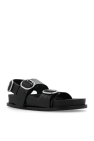 JIL SANDER BLACK Leather sandals