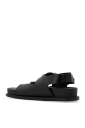 JIL SANDER BLACK Leather sandals