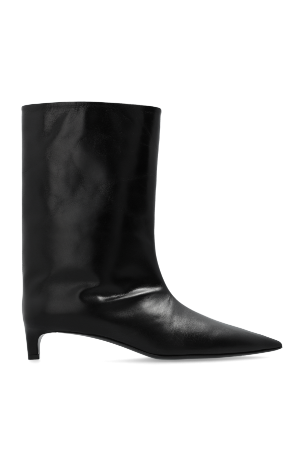 JIL SANDER Leather ankle boots