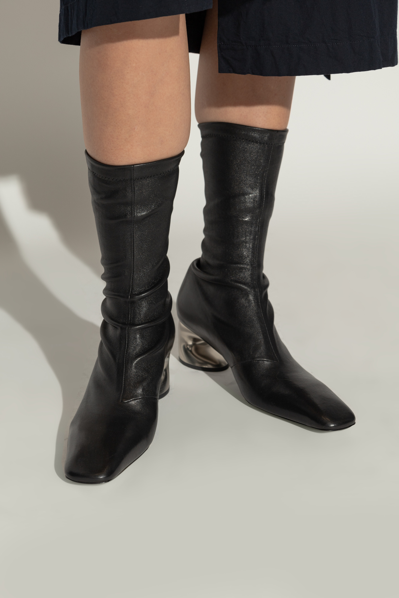 JIL SANDER Leather ankle boots