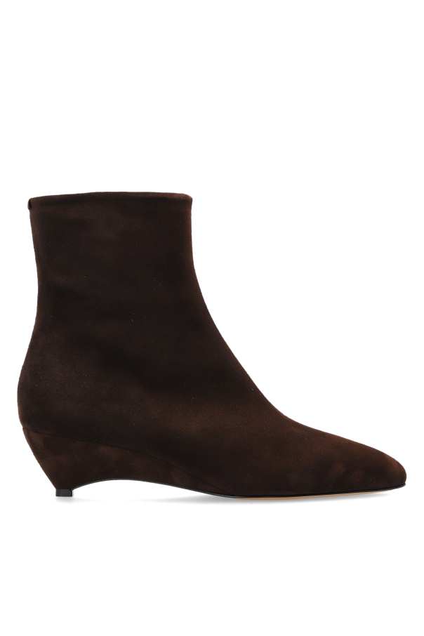 Suede wedge ankle boots od JIL SANDER