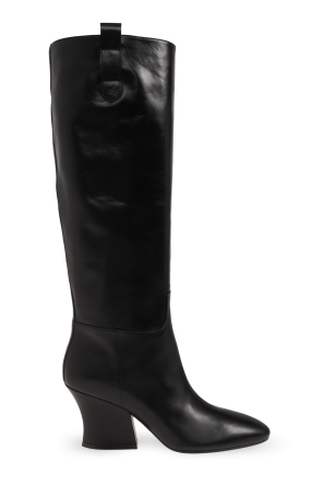 'lune' leather heeled boots od JIL SANDER