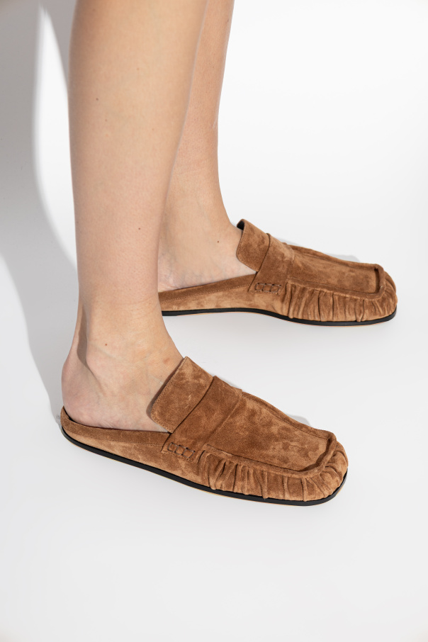 JIL SANDER Suede slides