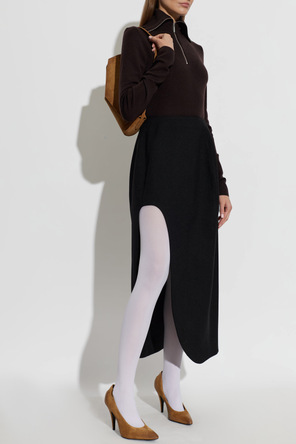 JIL SANDER Zamszowe buty na obcasie ‘Alma’