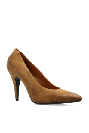 JIL SANDER Zamszowe buty na obcasie ‘Alma’