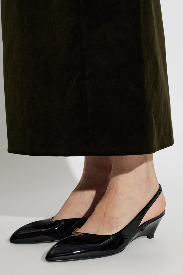 JIL SANDER Kožené topánky na klinovom podpätku