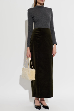 JIL SANDER Kožené topánky na klinovom podpätku