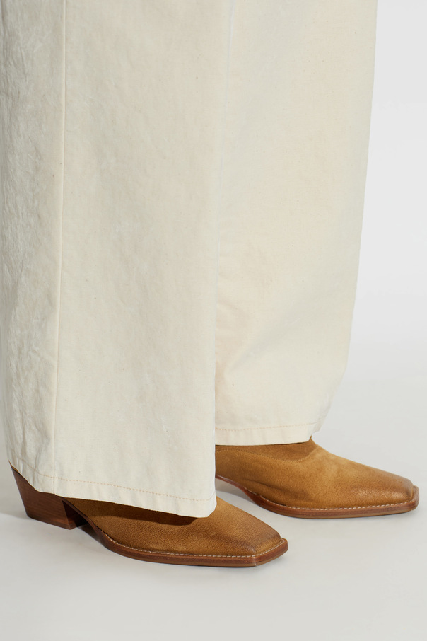 JIL SANDER Zamszowe buty na obcasie ‘Becky’