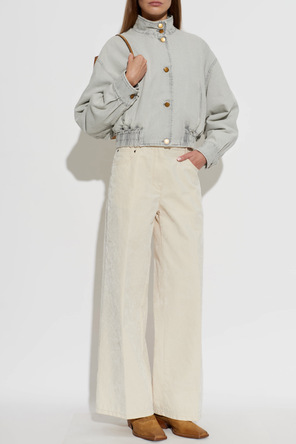 JIL SANDER Zamszowe buty na obcasie ‘Becky’
