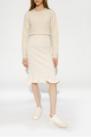 JIL SANDER Jil Sander high-waisted virgin wool skirt