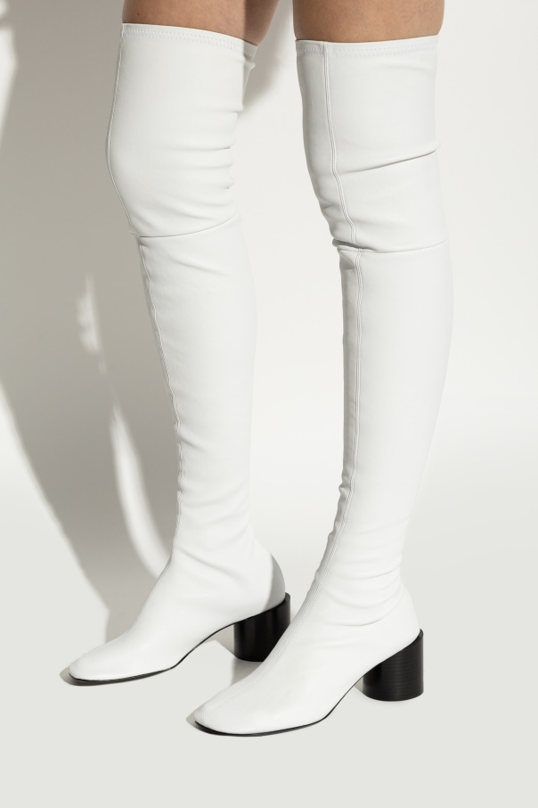 JIL SANDER Leather knee-high boots